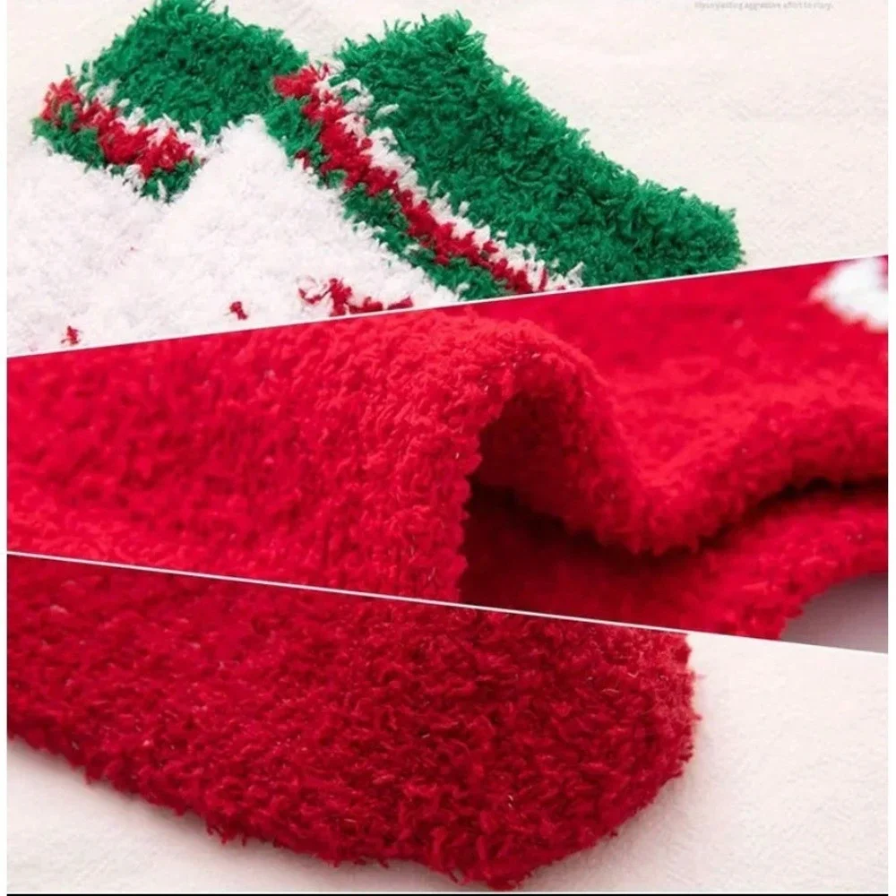 Calcetines Navideños Gruesos Suaves Y Cálidos Novedosos Paquete De 5 Holiday NEW